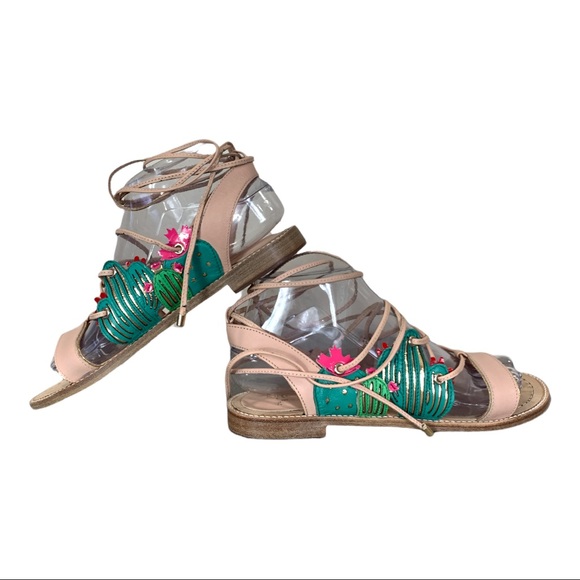 Kate Spade Cactus Lace Up Sandals 7.5 - Picture 5 of 5